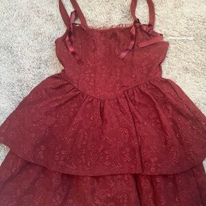 Altar'd State Burgundy Mini Dress